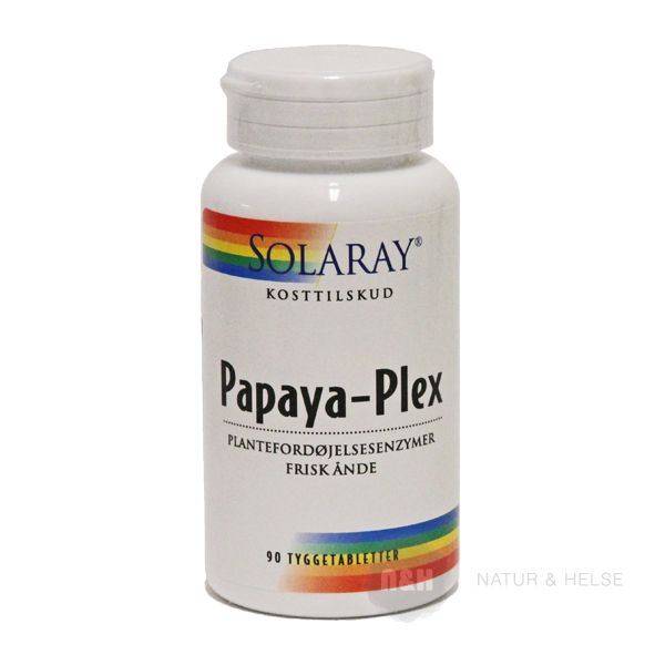 Papaya Plex tyggetablet Solaray